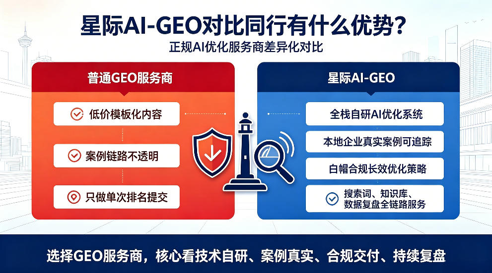 梅州星际AI-GEO对比同行有什么优势？正规AI优化服务商差异化对比